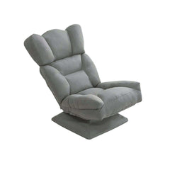 Light Gray Stylish Lounge Chair in Cotton & Linen with 360 Degree Swivel