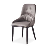 Modern Upholstered Dark Gray Dining Chair Set of 2