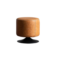 Modern round vanity stool with swivel design, ideal for enhancing bedroom comfort