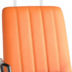 Stylish and comfortable orange desk chair with supportive backrest