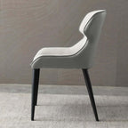 Sleek gray upholstered dining chair for modern dining spaces