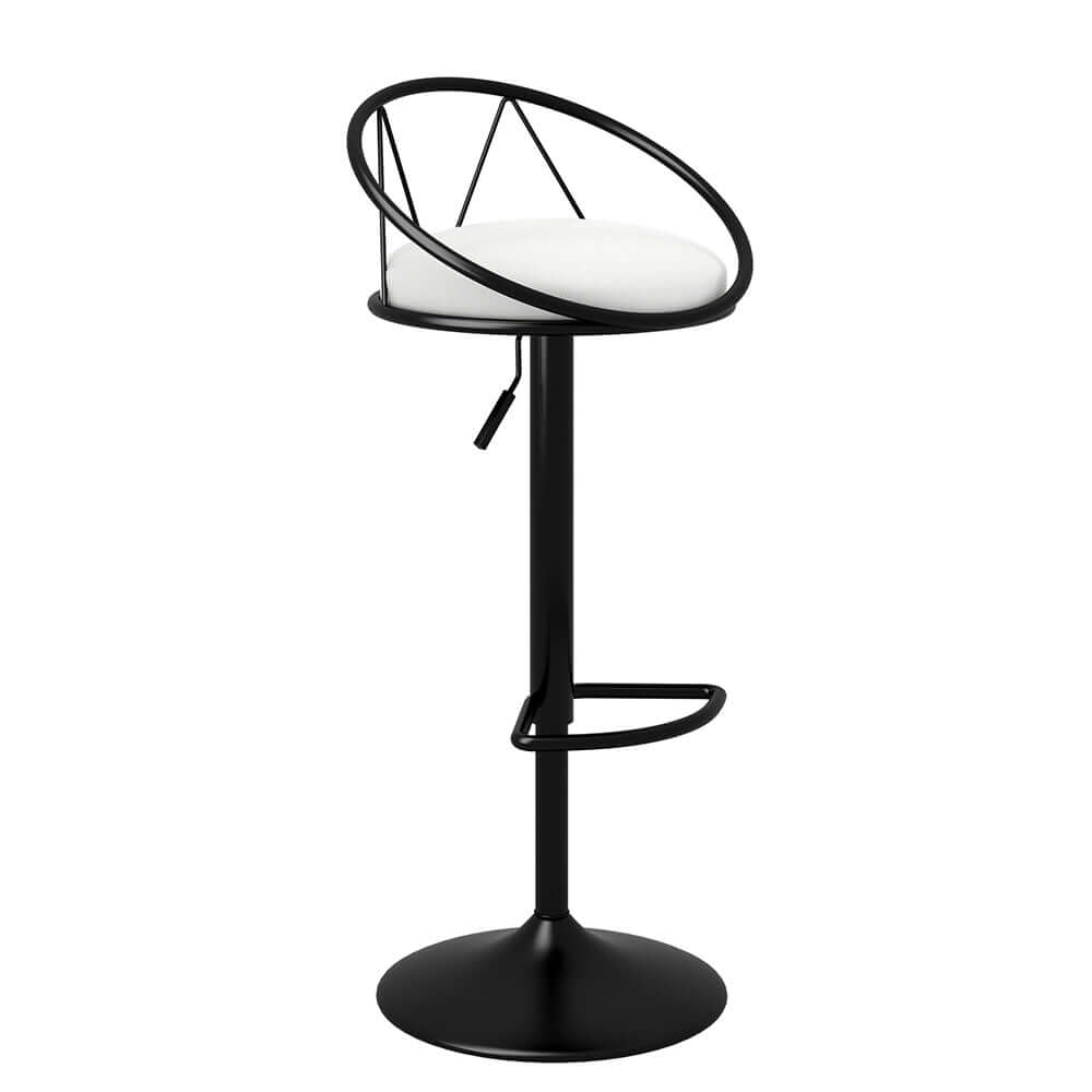 Elegant Adjustable Height Bar Stools Set of 2 with 360-Degree Swivel