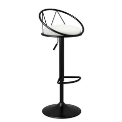 Elegant Adjustable Height Bar Stools Set of 2 with 360-Degree Swivel