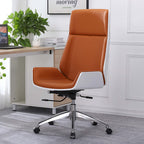 Ergonomic Faux Leather Office Chair with Adjustable Height and Mobility