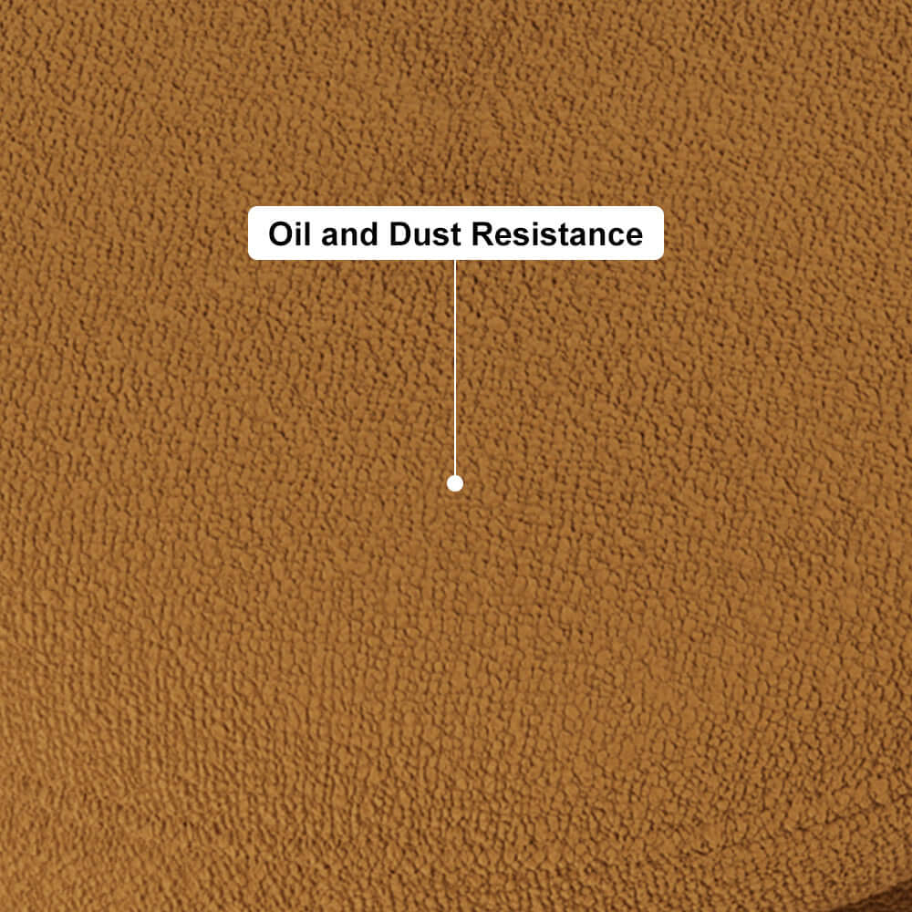 Fashionable Modern Orange Boucle Vanity Stool Backless Makeup Accent Chair for Modern Home Decor