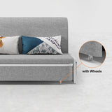 72" Modern Deep Gray Cotton Linen Upholstered Convertible Sofa Bed with Storage