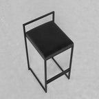 Sleek White Velvet Kitchen Bar Stools Pair with Back and Footrest for Stylish and Comfortable Seating