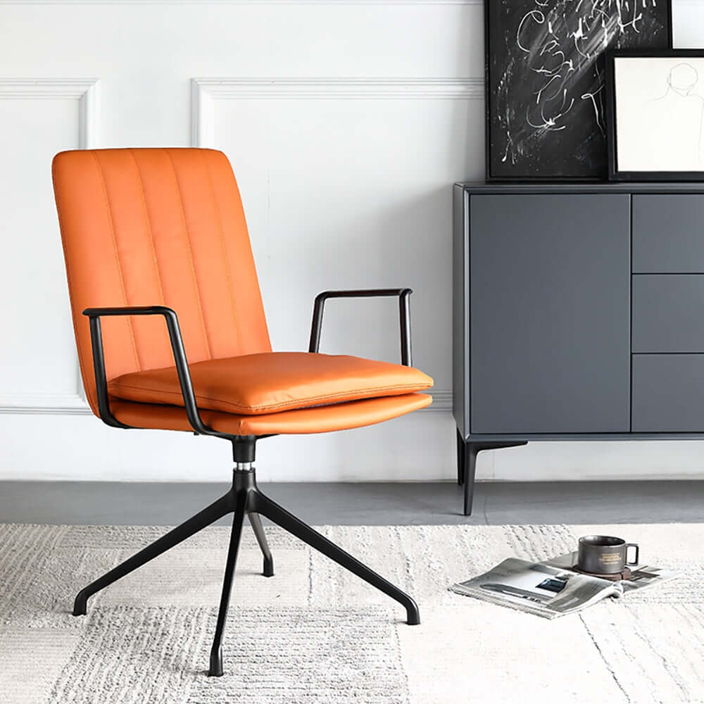 Orange modern creative office chair with backrest for home study desk Main image