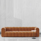 86.6 inch modern velvet upholstered sofa in luxurious design with solid wood frame