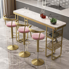 Contemporary gray barstool with footrest and adjustable swivel design for elevated seating