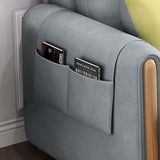 81.1" OffWhite Arm Full Sleeper Sofa Bed with Storage & Side Pockets