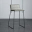 Black PU leather bar stool with 32.3" backrest