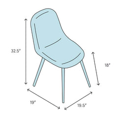 Eudora Stacking Side Chair in Clear, transparent chair to enhance visual space in any room