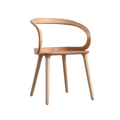 Chic Ribbon Back Dining Chair Crafted from Natural Ash Wood