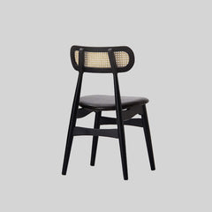 Modern Natural Rattan Upholstered Dining Chair for Stylish Dining Spaces