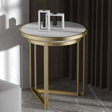 White End Table Sets Modern Marble Top Side Table