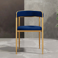 Comfortable Gray Accent Arm Chair with Luxurious Velvet Upholstery and Stylish Gold Legs