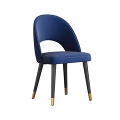 Luxurious modern upholstered dining chair in blue velvet, set of 2 for stylish dining