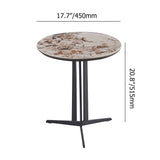 3 Pieces Victory Stone Top Coffee Table Set with Faux Leather Stool
