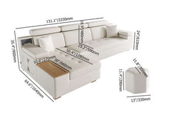 Contemporary sleeper sofa with USB, speaker, and adjustable headrest