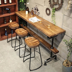 High-quality breakfast table and bar stools set for 6 people