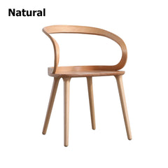 Modern Ribbon Style Dining Chair in Natural Wood Finish