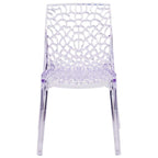 Clear acrylic chair with modern design for home or office use