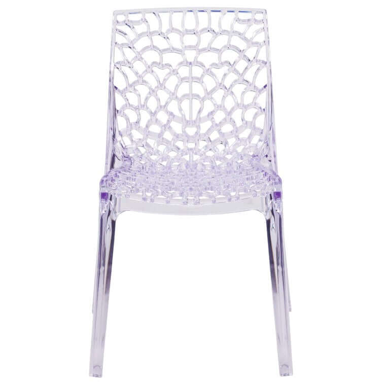 Clear acrylic chair with modern design for home or office use