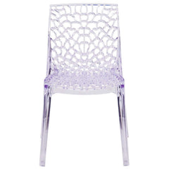 Clear acrylic chair with modern design for home or office use