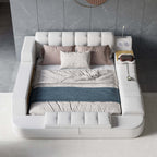 White King Bed with Relaxing Massage and Integrated Speaker
