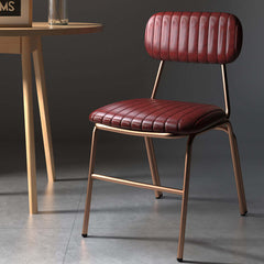 Metal frame modern brown dining chairs for a sleek and sophisticated dining experience