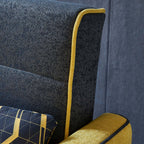 55.1 inch Modern 2 Seat Convertible Sofa Bed, Full Sleeper, Cotton & Linen Upholstery, Stylish and Functional