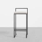 Chic White Velvet Upholstered Counter Height Stools Set of 2 with Back and Foot Rest for Modern Kitchen