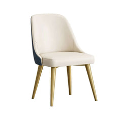 Stylish Leather Upholstered Gold Leg Dining Chair