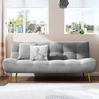 Versatile 71 inch pink sleeper sofa bed with plush velvet upholstery