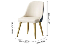 Luxurious Upholstered Dining Room Chair with Gold Leg