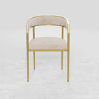Contemporary Gray Dining Chair with Elegant Velvet Upholstery and Stunning Gold Legs for Sophisticated Spaces