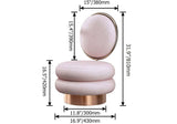 Pink Velvet Vanity Stool With Back Round Tufted Accent Chair Rose Gold
