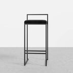 Elegant Contemporary White Velvet Barstools Pair with Back and Footrest for Home Bar or Kitchen Island