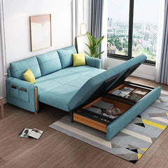 OffWhite Arm Full Sleeper Sofa Bed with Storage & Side Pockets for Home