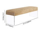 Chic Acrylic Base Bench with Boucle Tufting for Sophisticated Bedroom Interiors