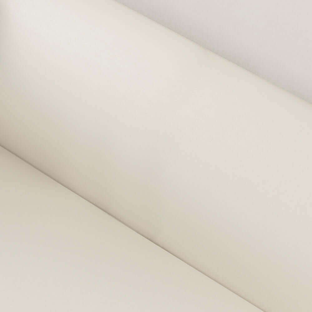 Contemporary sofa in off-white and brown with 3-seaters Microfiber Leather Upholstery