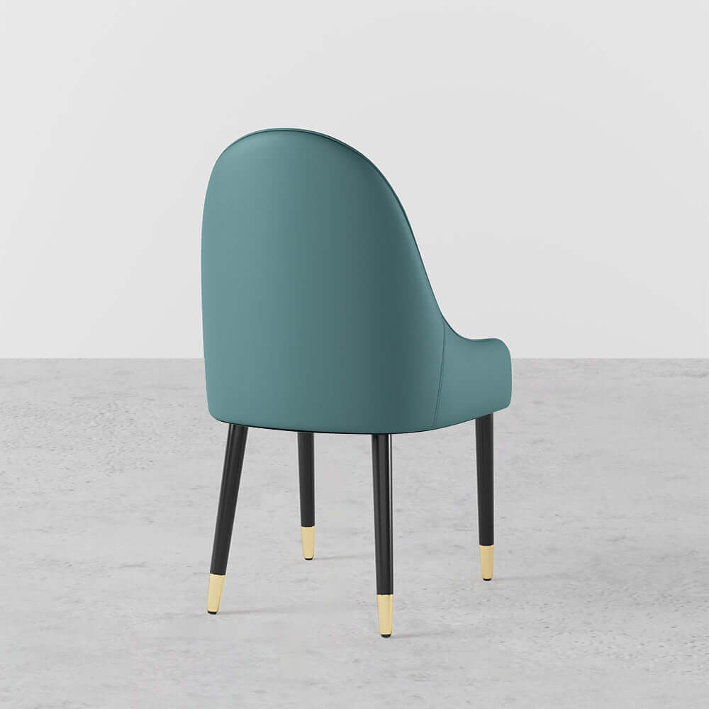 Sleek white and orange dining chairs with metal legs, set of 2, constructed from PU leather for trendy dining space