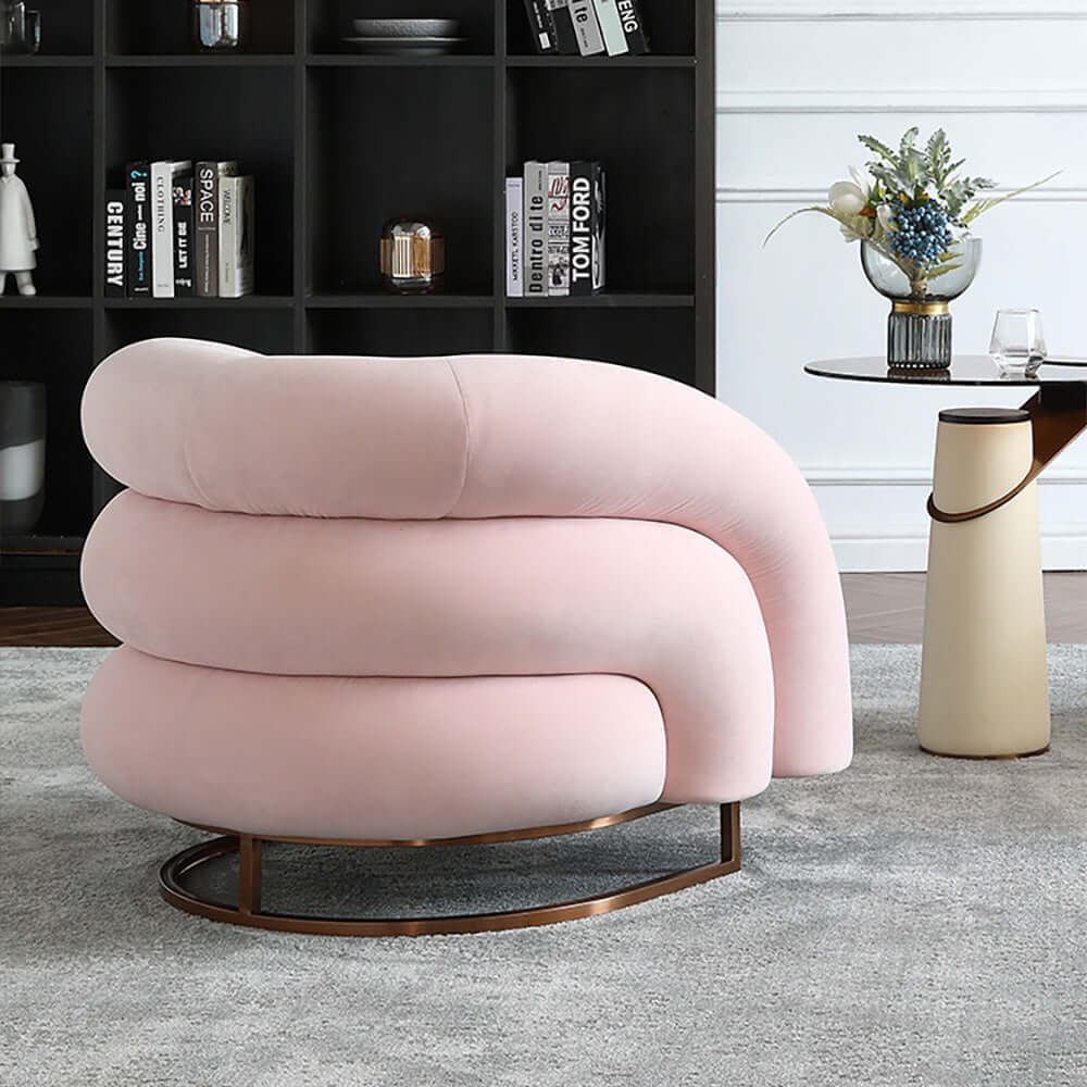 Creative solid wood yellow chair with metal base for comfortable seating