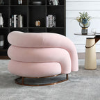 Creative solid wood yellow chair with metal base for comfortable seating