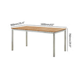 7Pieces Outdoor Dining Set with Solid Wood&Aluminum Frame