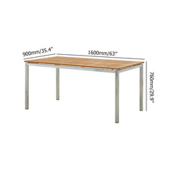 7-Piece Outdoor Dining Set with Durable Solid Wood and Aluminum Construction