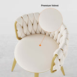 Nordic Pink Round Accent Chair with Velvet Upholstery