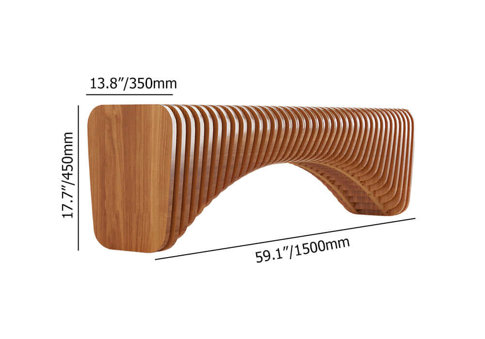 Natural wood entryway bench with vertical surface