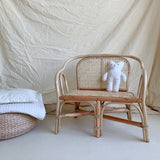 Kids Rattan Bench Mini Sofa for Nursery